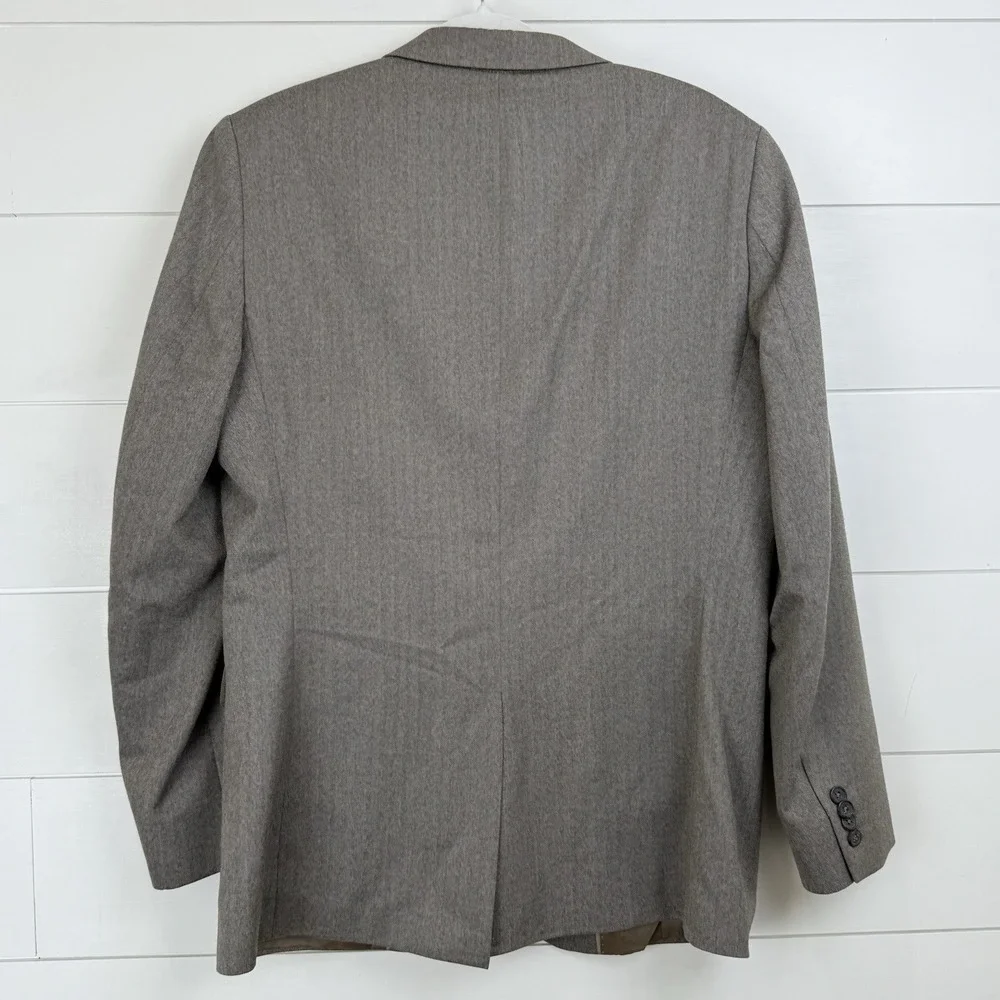 BANANA REPUBLIC TAILORED SLIM‎ FIT HERRINGBONE MUSHROOM BLAZER Men 42R